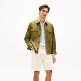 Tommy Hilfiger  - Tommy Hilfiger - Cotton nylon shirt jacket | Overshirt Dark Artichoke
