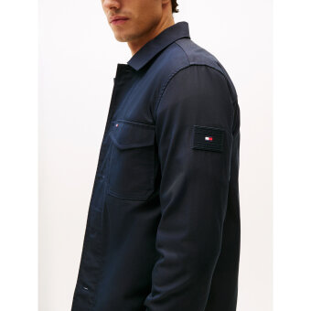 Tommy Hilfiger  - Tommy Hilfiger - Cotton nylon shirt jacket | Overshirt Desert Sky