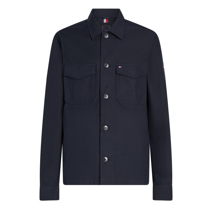 Tommy Hilfiger  - Tommy Hilfiger - Cotton nylon shirt jacket | Overshirt Desert Sky