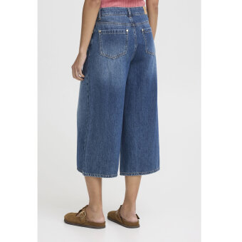 Pulz Jeans ( Dame )  - PULZ - PZALEXI UHW | JEANS WIDE MEDIUM BLUE DENIM