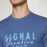 Signal - Signal - Finn front print tee | T-shirt True Blue Melange Signal - Signal - Finn front print tee | T-shirt True Blue Melange
