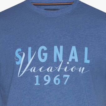 Signal - Signal - Finn front print tee | T-shirt True Blue Melange