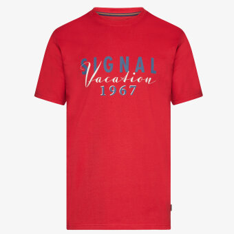 Signal - Signal - Finn front print tee | T-shirt Dusty Red