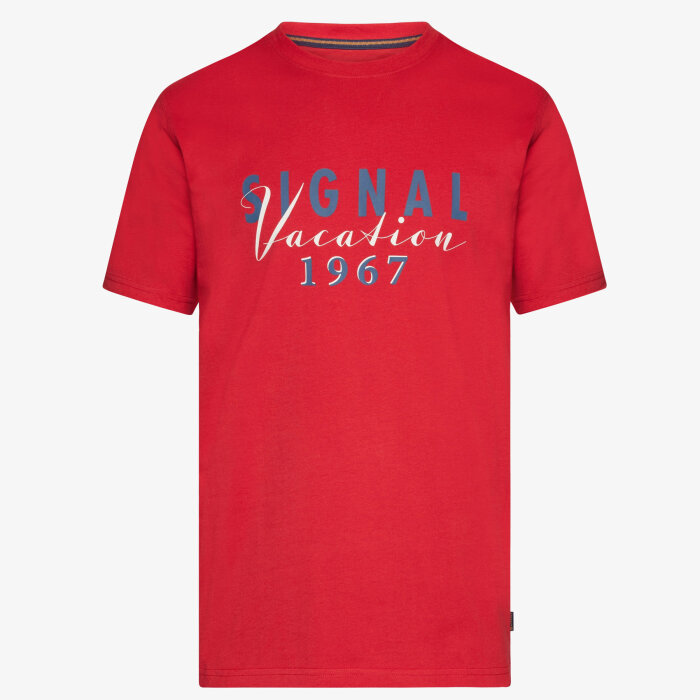 Signal - Signal - Finn front print tee | T-shirt Dusty Red