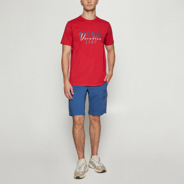 Signal - Signal - Finn front print tee | T-shirt Dusty Red