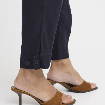 Pulz Jeans ( Dame )  - PULZ - PZLUCA HW PANT LEG | BUKSER DARK SAPPHIRE 