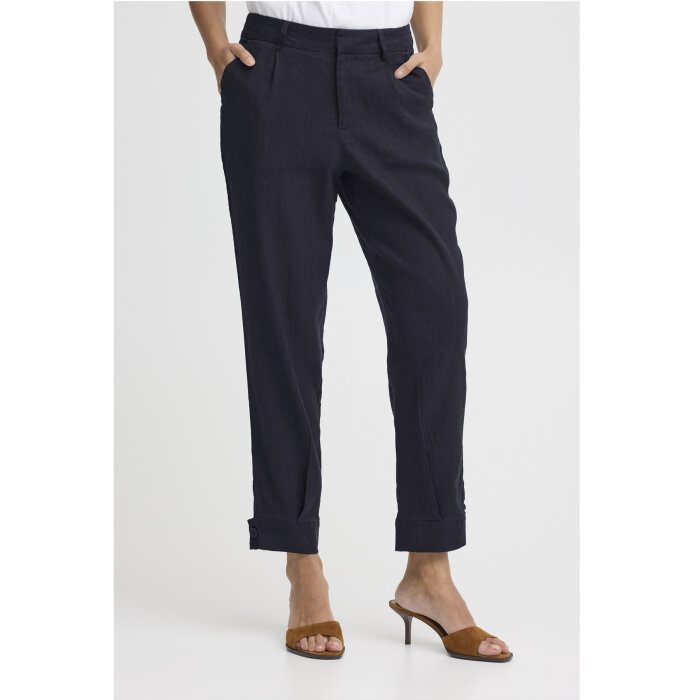 Pulz Jeans ( Dame )  - PULZ - PZLUCA HW PANT LEG | BUKSER DARK SAPPHIRE 