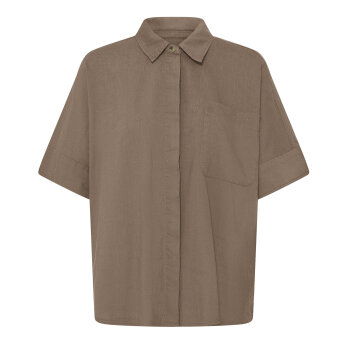 Pulz Jeans ( Dame )  - PULZ - PZLUCA BOXY SH | SKJORTE WALNUT BROWN 181112