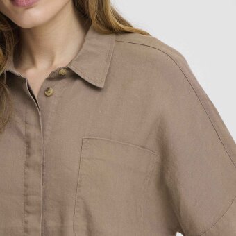 Pulz Jeans ( Dame )  - PULZ - PZLUCA BOXY SH | SKJORTE WALNUT BROWN 181112