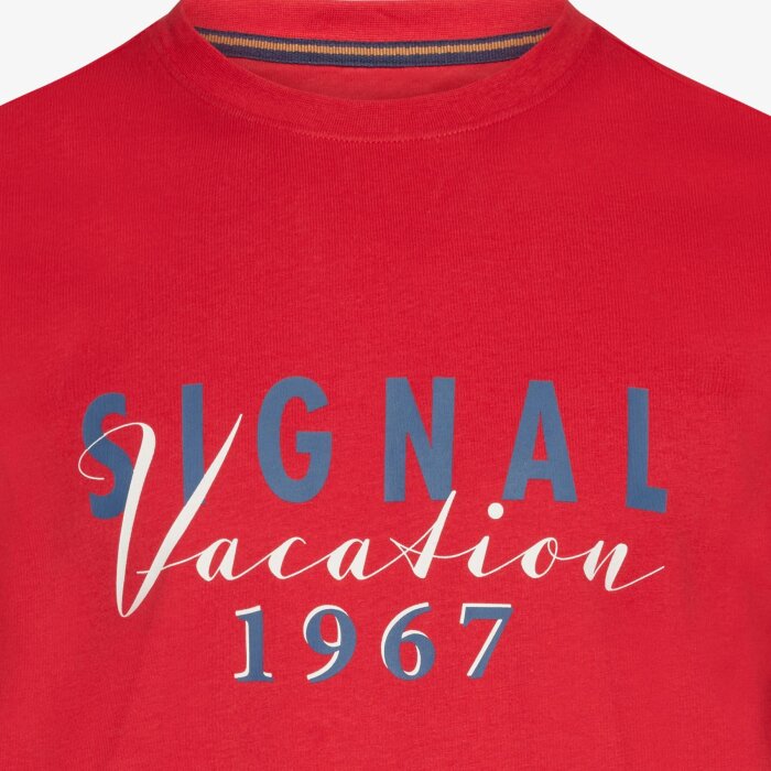 Signal - Signal - Finn front print tee | T-shirt Dusty Red
