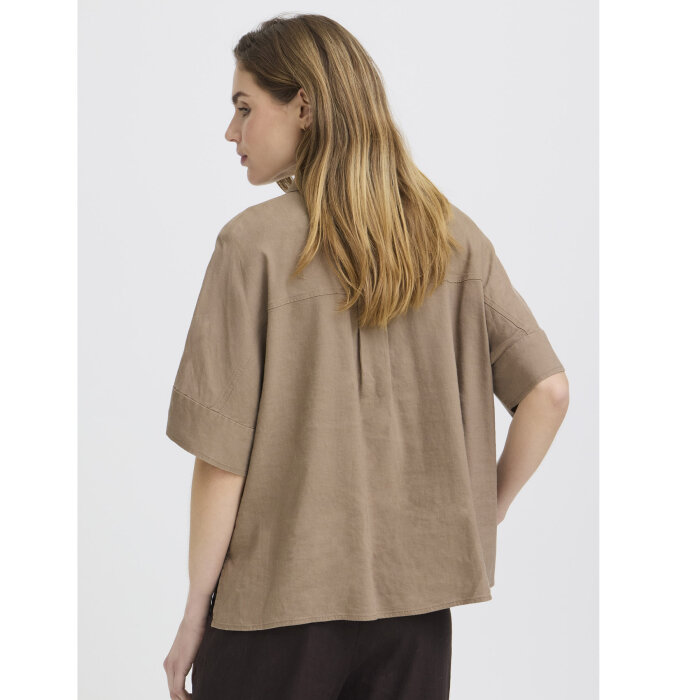Pulz Jeans ( Dame )  - PULZ - PZLUCA BOXY SH | SKJORTE WALNUT BROWN 