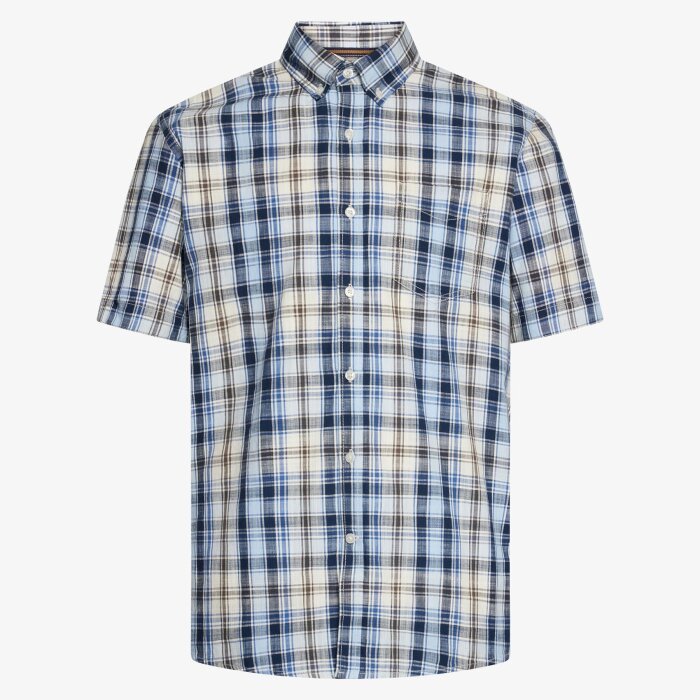 Signal - Signal - Gian slub check shirt | K/Æ Skjorte Blue Captain