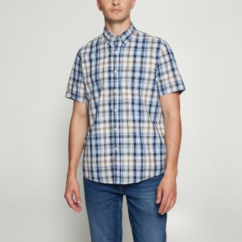 Signal - Signal - Gian slub check shirt | K/Æ Skjorte Blue Captain