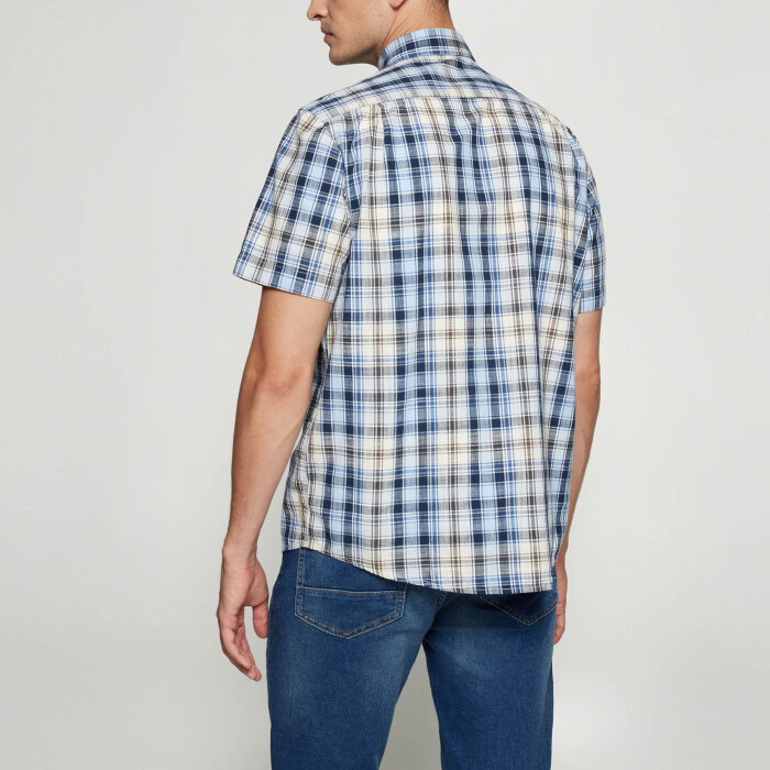Signal - Signal - Gian slub check shirt | K/Æ Skjorte Blue Captain