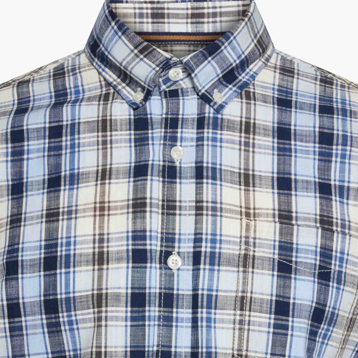 Signal - Signal - Gian slub check shirt | K/Æ Skjorte Blue Captain