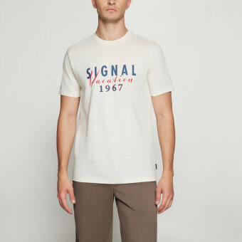 Signal - Signal - Finn front print tee | T-shirt Ecru Vapor