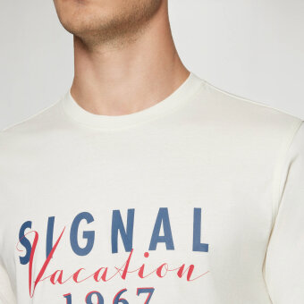Signal - Signal - Finn front print tee | T-shirt Ecru Vapor