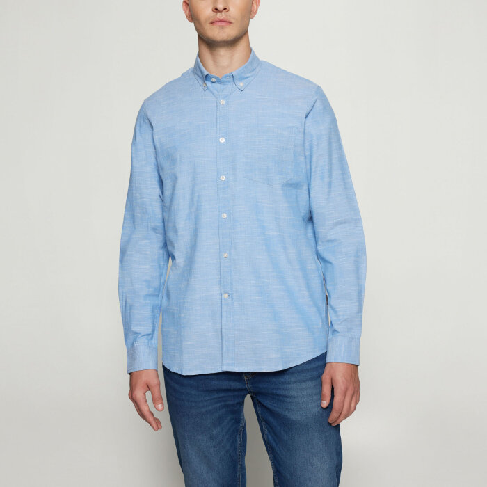 Signal - Signal - Geo slub solid shirt | Skjorte Blue Legacy