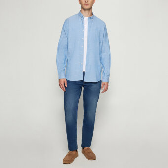 Signal - Signal - Geo slub solid shirt | Skjorte Blue Legacy