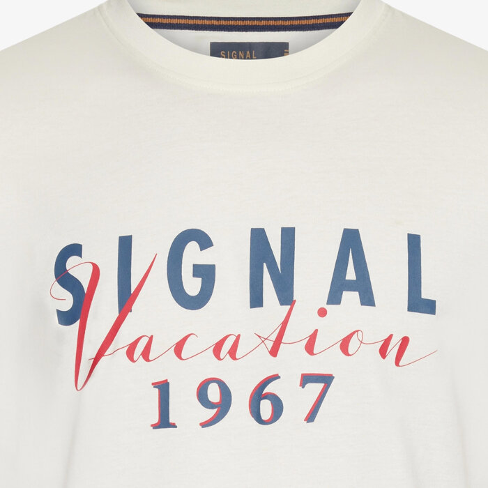 Signal - Signal - Finn front print tee | T-shirt Ecru Vapor