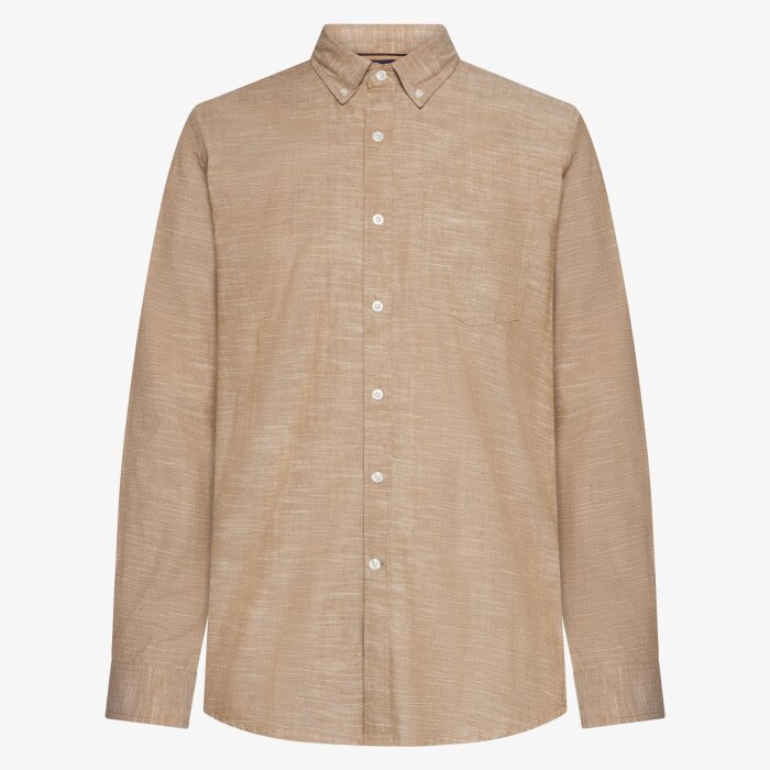 Signal - Signal - Geo slub solid shirt | Skjorte Tobacco