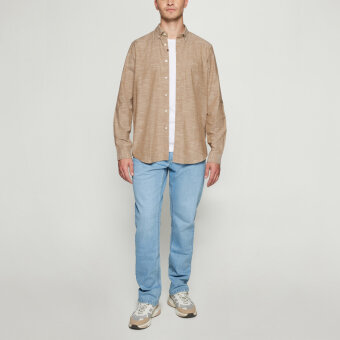 Signal - Signal - Geo slub solid shirt | Skjorte Tobacco