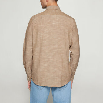 Signal - Signal - Geo slub solid shirt | Skjorte Tobacco