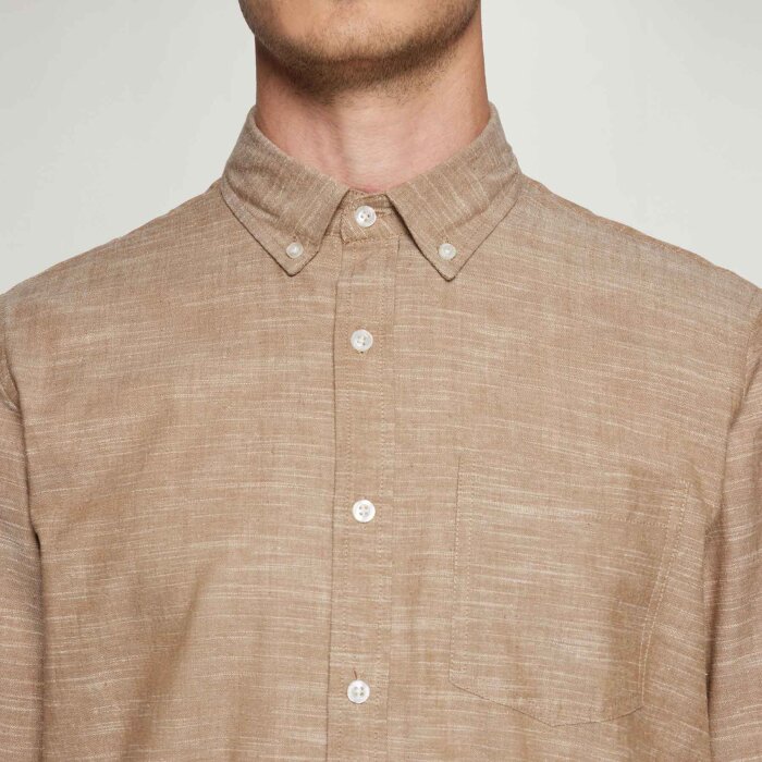 Signal - Signal - Geo slub solid shirt | Skjorte Tobacco