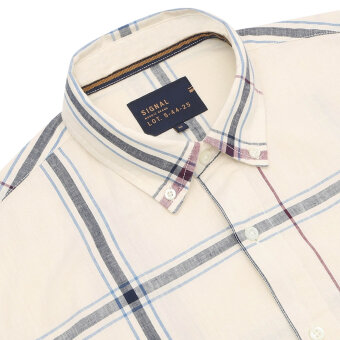 Signal - Signal - Gabriel check shirt | Skjorte Ivory Cream