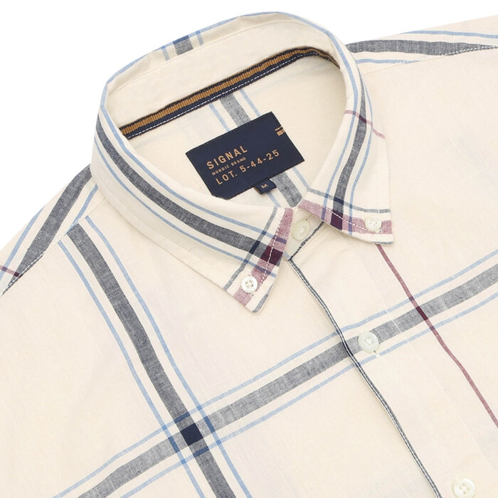 Signal - Signal - Gabriel check shirt | Skjorte Ivory Cream