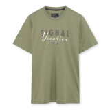Signal - Signal - Finn front print tee | T-shirt Oil Green Signal - Signal - Finn front print tee | T-shirt Oil Green