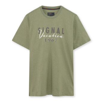 Signal - Signal - Finn front print tee | T-shirt Oil Green