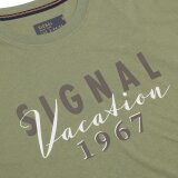 Signal - Signal - Finn front print tee | T-shirt Oil Green Signal - Signal - Finn front print tee | T-shirt Oil Green