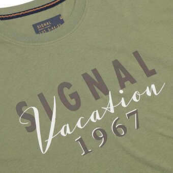 Signal - Signal - Finn front print tee | T-shirt Oil Green