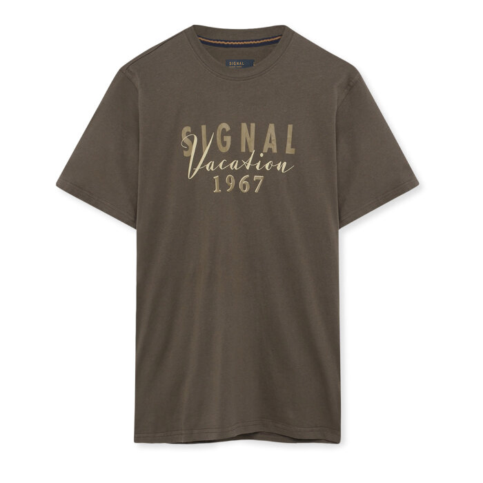 Signal - Signal - Finn front print tee | T-shirt Espresso
