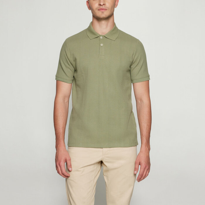 Signal - Signal - Olau structured | Polo T-shirt Oil Green