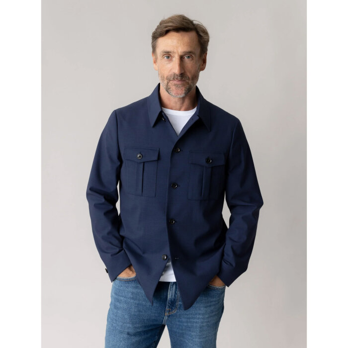 Mos Mosh Gallery - Mos Mosh - Jacob dynamic luxe | Overshirt Navy