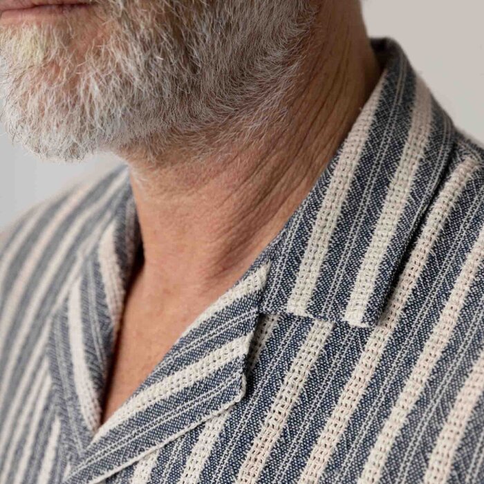 Mos Mosh Gallery - Mos Mosh - Joe Basso stripe shirt | K/Æ Skjorte Salute Navy