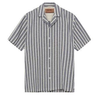 Mos Mosh Gallery - Mos Mosh - Joe Basso stripe shirt | K/Æ Skjorte Salute Navy