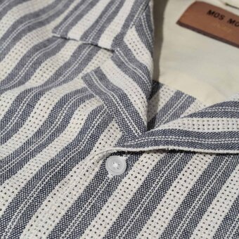 Mos Mosh Gallery - Mos Mosh - Joe Basso stripe shirt | K/Æ Skjorte Salute Navy
