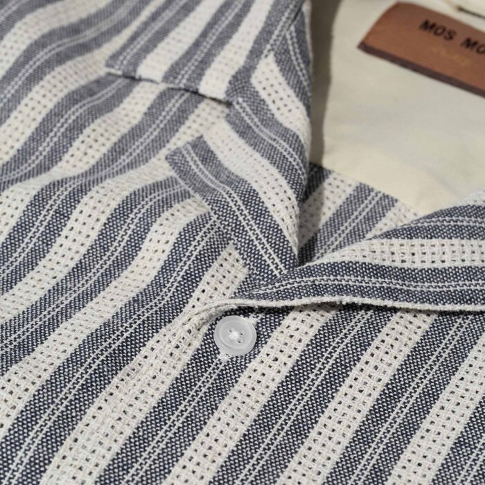 Mos Mosh Gallery - Mos Mosh - Joe Basso stripe shirt | K/Æ Skjorte Salute Navy