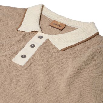Mos Mosh Gallery - Mos Mosh - Francesco polo knit | Polo T-shirt Dune