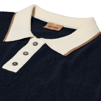 Mos Mosh Gallery - Mos Mosh - Francesco polo knit | Polo T-shirt Estate Blue