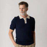 Mos Mosh Gallery - Mos Mosh - Francesco polo knit | Polo T-shirt Estate Blue Mos Mosh Gallery - Mos Mosh - Francesco polo knit | Polo T-shirt Estate Blue