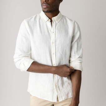 Mos Mosh Gallery - Mos Mosh - Theo linen shirt | Hørskjorte Ecru