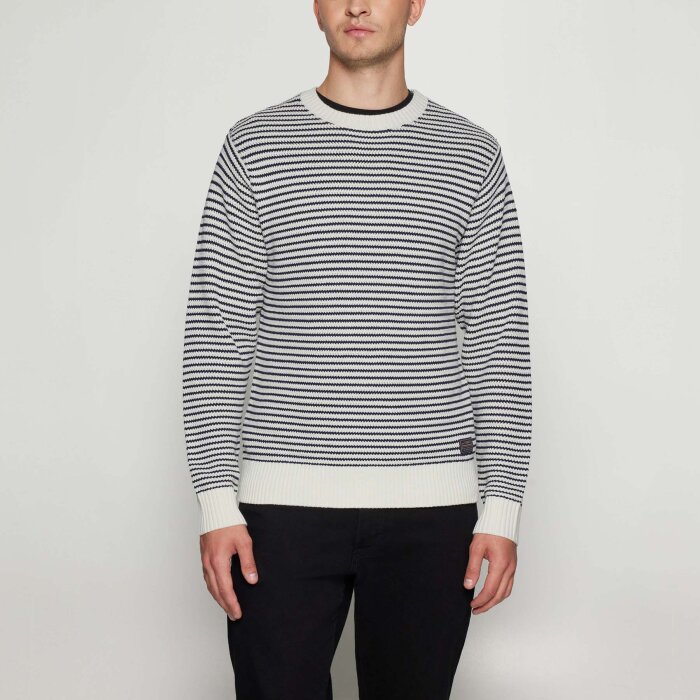 Signal - Signal  Colin striped knit | Strik Egret Dust