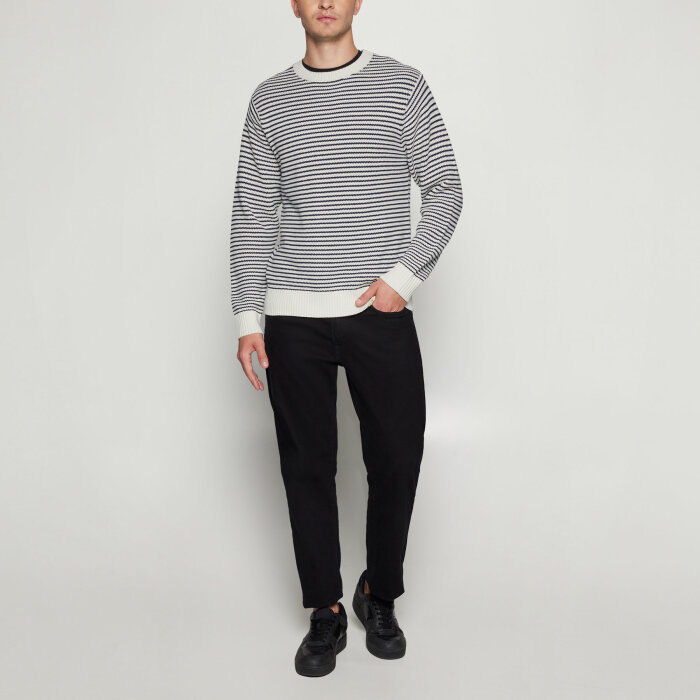 Signal - Signal  Colin striped knit | Strik Egret Dust