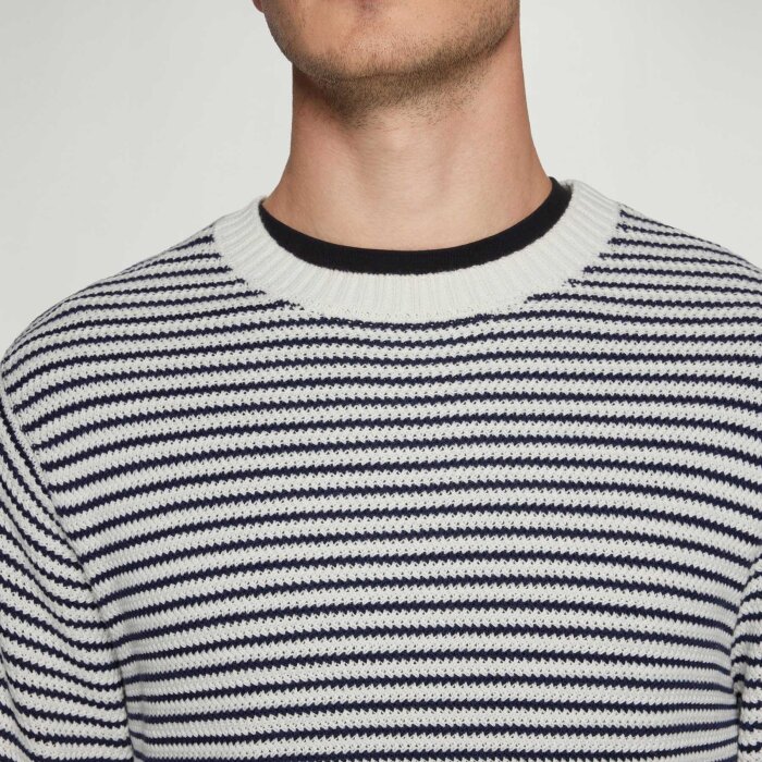 Signal - Signal  Colin striped knit | Strik Egret Dust