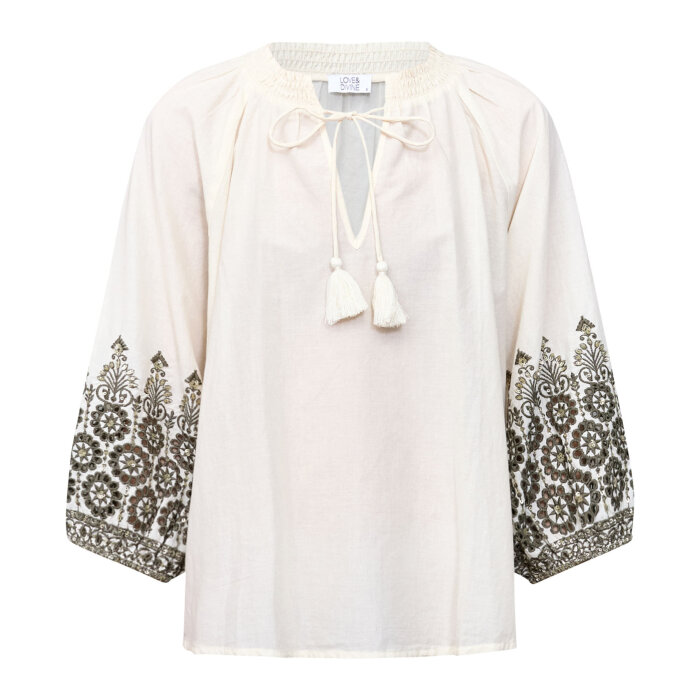 Love&divine ( Dame ) - LOVE&DIVINE - LOVE1504 | SKJORTE CREAM/KHAKI