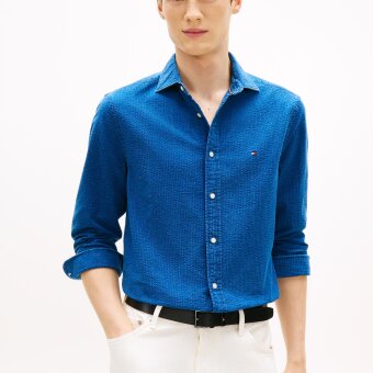 Tommy Hilfiger  - Tommy Hilfiger - Indigo seersucker shirt | Skjorte Indigo